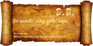 Draskóczy Dénes névjegykártya